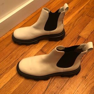 White ankle boots from asos never worn